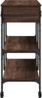 vidaXL - Keukentrolley - 105x42x95 - cm - bewerkt - hout - bruin - eikenkleurig