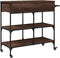vidaXL - Keukentrolley - 105x42x95 - cm - bewerkt - hout - bruin - eikenkleurig