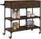 vidaXL - Keukentrolley - 105x42x95 - cm - bewerkt - hout - bruin - eikenkleurig