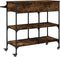 vidaXL - Keukentrolley - 105x42x95 - cm - bewerkt - hout - gerookt - eikenkleurig