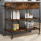 vidaXL - Keukentrolley - 105x42x95 - cm - bewerkt - hout - gerookt - eikenkleurig