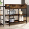 vidaXL - Keukentrolley - 105x42x95 - cm - bewerkt - hout - gerookt - eikenkleurig