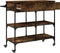 vidaXL - Keukentrolley - 105x42x95 - cm - bewerkt - hout - gerookt - eikenkleurig