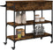 vidaXL - Keukentrolley - 105x42x95 - cm - bewerkt - hout - gerookt - eikenkleurig