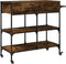 vidaXL - Keukentrolley - 105x42x95 - cm - bewerkt - hout - gerookt - eikenkleurig