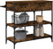 vidaXL - Keukentrolley - 105x42x95 - cm - bewerkt - hout - gerookt - eikenkleurig