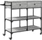 vidaXL - Keukentrolley - 105x42x95 - cm - bewerkt - hout - grijs - sonoma - eikenkleur