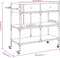 vidaXL - Keukentrolley - 105x42x95 - cm - bewerkt - hout - grijs - sonoma - eikenkleur