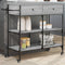 vidaXL - Keukentrolley - 105x42x95 - cm - bewerkt - hout - grijs - sonoma - eikenkleur