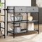 vidaXL - Keukentrolley - 105x42x95 - cm - bewerkt - hout - grijs - sonoma - eikenkleur