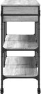 vidaXL - Keukentrolley - 105x42x95 - cm - bewerkt - hout - grijs - sonoma - eikenkleur