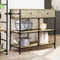 vidaXL - Keukentrolley - 105x42x95 - cm - bewerkt - hout - sonoma - eikenkleurig