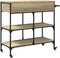 vidaXL - Keukentrolley - 105x42x95 - cm - bewerkt - hout - sonoma - eikenkleurig