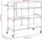 vidaXL - Keukentrolley - 105x42x95 - cm - bewerkt - hout - zwart