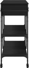 vidaXL - Keukentrolley - 105x42x95 - cm - bewerkt - hout - zwart