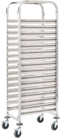 vidaXL - Keukentrolley - 16-laags - 38x55x163 - cm - roestvrij - staal