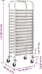 vidaXL - Keukentrolley - 16-laags - 38x55x163 - cm - roestvrij - staal