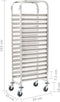 vidaXL - Keukentrolley - 16-laags - 38x55x163 - cm - roestvrij - staal