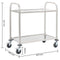 vidaXL - Keukentrolley - 2-laags - 95x45x83,5 - cm - roestvrij - staal