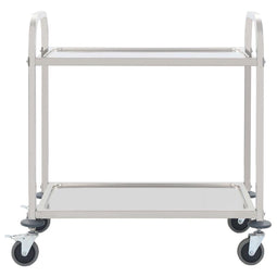 vidaXL - Keukentrolley - 2-laags - 96,5x55x90 - cm - roestvrij - staal