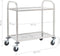 vidaXL - Keukentrolley - 2-laags - 96,5x55x90 - cm - roestvrij - staal