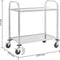 vidaXL - Keukentrolley - 2-laags - 96,5x55x90 - cm - roestvrij - staal