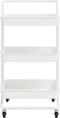 vidaXL - Keukentrolley - 3-laags - 42x35x85 - cm - ijzer - en - ABS - wit