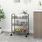 vidaXL - Keukentrolley - 3-laags - 46x26x54 - cm - ijzer - grijs