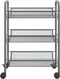 vidaXL - Keukentrolley - 3-laags - 46x26x54 - cm - ijzer - grijs