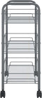 vidaXL - Keukentrolley - 3-laags - 46x26x54 - cm - ijzer - grijs