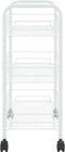 vidaXL - Keukentrolley - 3-laags - 46x26x54 - cm - ijzer - wit