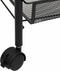vidaXL - Keukentrolley - 3-laags - 46x26x64 - cm - ijzer - zwart
