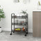 vidaXL - Keukentrolley - 3-laags - 46x26x64 - cm - ijzer - zwart