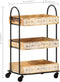 vidaXL - Keukentrolley - 3-laags - 46x30x76 - cm - massief - mangohout