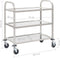 vidaXL - Keukentrolley - 3-laags - 95x45x83,5 - cm - roestvrij - staal