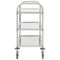 vidaXL - Keukentrolley - 3-laags - 95x45x83,5 - cm - roestvrij - staal