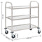 vidaXL - Keukentrolley - 3-laags - 95x45x83,5 - cm - roestvrij - staal