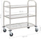 vidaXL - Keukentrolley - 3-laags - 96,5x55x90 - cm - roestvrij - staal