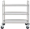 vidaXL - Keukentrolley - 3-laags - 96,5x55x90 - cm - roestvrij - staal