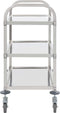 vidaXL - Keukentrolley - 3-laags - 96,5x55x90 - cm - roestvrij - staal