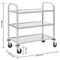 vidaXL - Keukentrolley - 3-laags - 96,5x55x90 - cm - roestvrij - staal