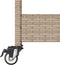 vidaXL - Keukentrolley - 3-laags - poly - rattan - en - massief - acaciahout - beige