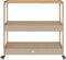 vidaXL - Keukentrolley - 3-laags - poly - rattan - en - massief - acaciahout - beige