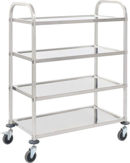 vidaXL - Keukentrolley - 4-laags - 107x55x125 - cm - roestvrij - staal