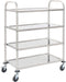 vidaXL - Keukentrolley - 4-laags - 107x55x125 - cm - roestvrij - staal