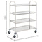 vidaXL - Keukentrolley - 4-laags - 107x55x125 - cm - roestvrij - staal