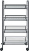 vidaXL - Keukentrolley - 4-laags - 46x26x85 - cm - ijzer - grijs