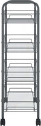 vidaXL - Keukentrolley - 4-laags - 46x26x85 - cm - ijzer - grijs