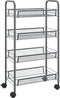 vidaXL - Keukentrolley - 4-laags - 46x26x85 - cm - ijzer - grijs