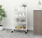 vidaXL - Keukentrolley - 4-laags - 46x26x85 - cm - ijzer - wit